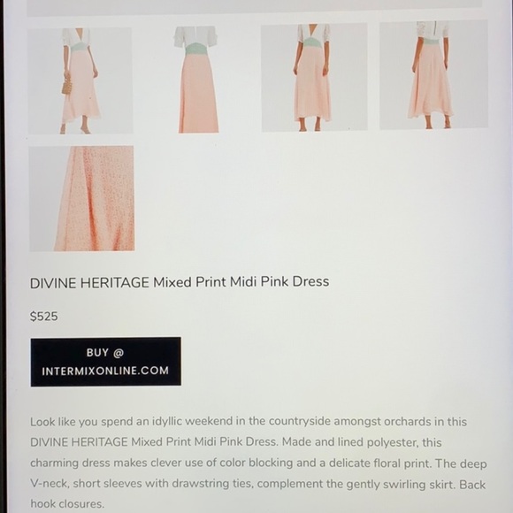 Devine Heritage mixed print midi dress nwt - Picture 11 of 11